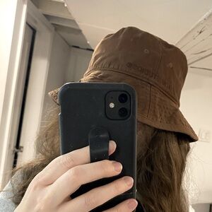 ACNE studios brown cotton bucket hat, size L/XL